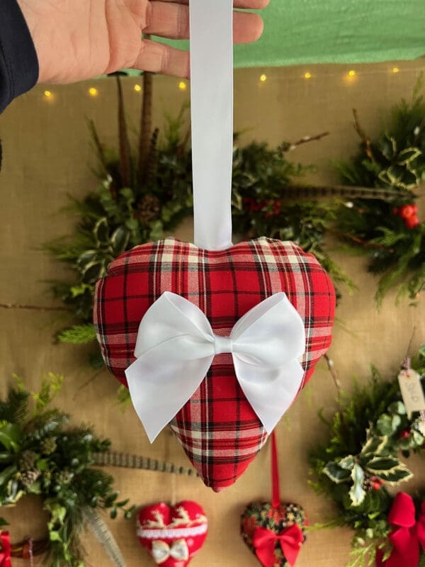Christmas Fabric Love Heart (House Decor)