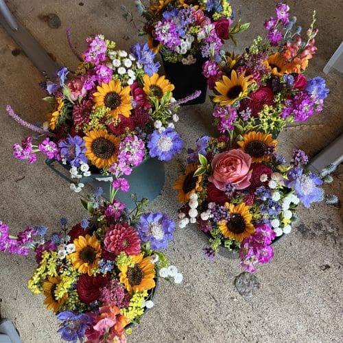 Bright wedding bouquets
