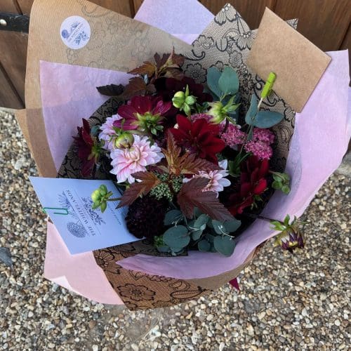 Dahlia bouquet with burgundy 2024