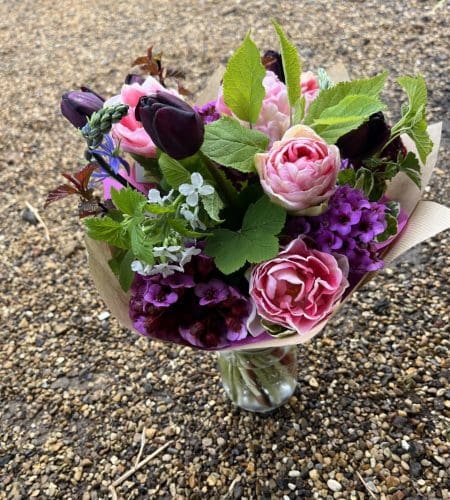 Pink and purple tulip bouquet 2023
